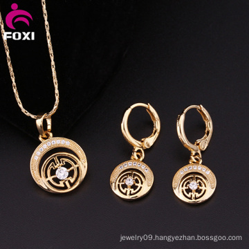 Wholesale Copper Gold Plated Fashion Wedding Jewelry Set